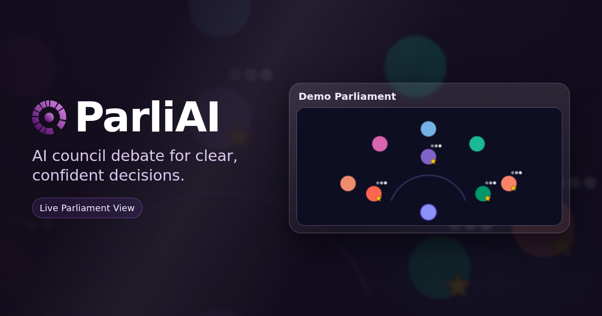 ParliAI - AI council debate for clear, confident decisions